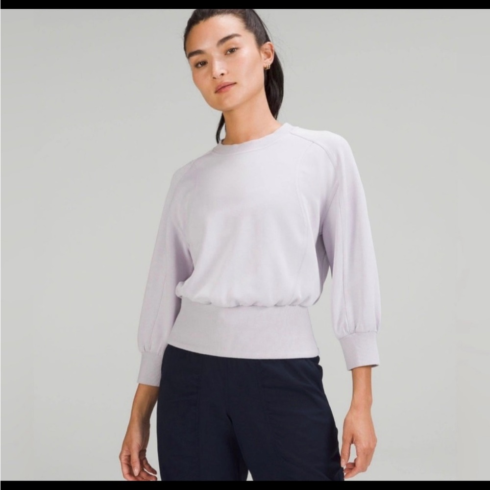 Lululemon Softstreme Ribbed-Hem Pullover Faint Lavendar Size 8